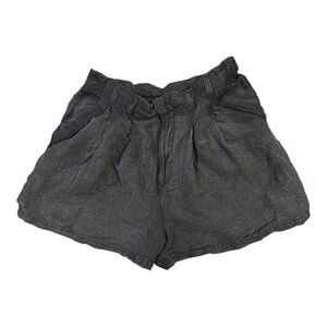 Free People Women’s Faded Black High Waist Calla Linen Shorts Size 10